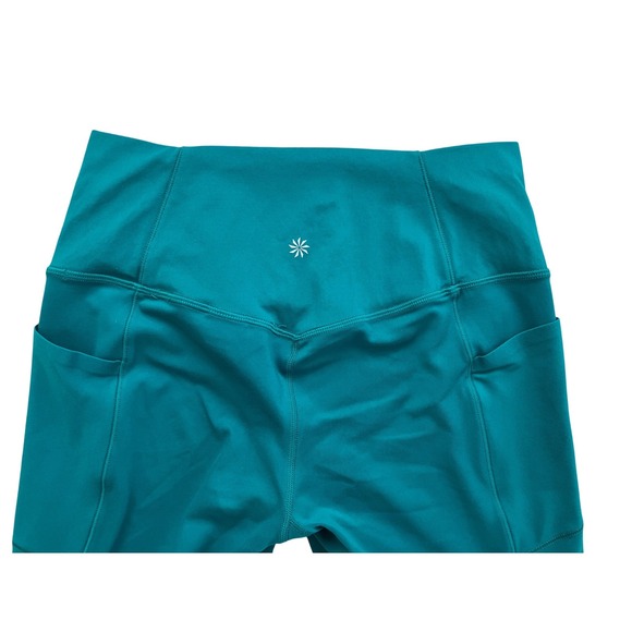 Athleta Salutation Stash 7/8 Tight Leggings Teal Blue High Rise Womens Large L - Picture 5 of 9